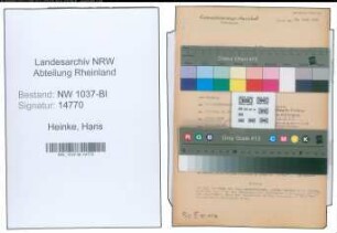 Entnazifizierung Hans Heinke , geb. 28.04.1891 (Bergrat)
