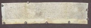 Gültbrief des Markgrafen Friedrich V. von Baden-Durlach für die Gemeinde Büchenbronn gegen die geistliche Verwaltung zu Pforzheim unter Verpfändung von Gütern zu Büchenbronn