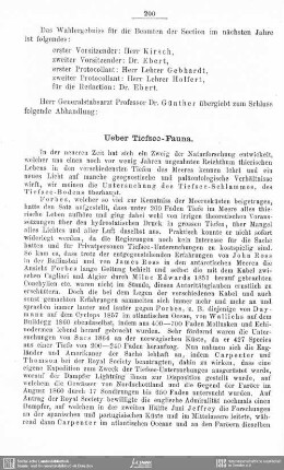 Ueber Tiefsee-Fauna