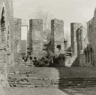Stadtroda. Ruine der ehem. Klosterkirche. Inneres nach Osten