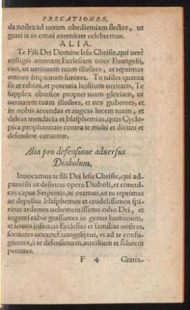 Alia pro defensione adversus Diabolum.