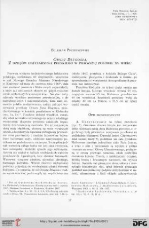 N.S. 1.1995: Ornat Długosza : z dziejów hafciarstwa polskiego w pierwszej połowie XV wieku