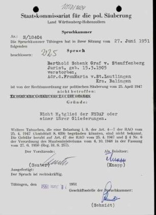 Schenk von Stauffenberg, Berthold