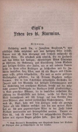 Eigil's Leben des hl. Sturmius