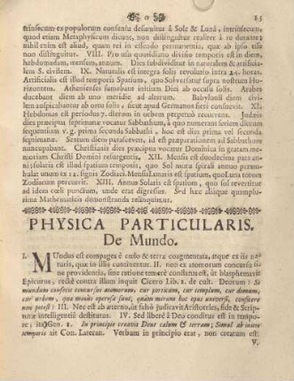 Physica particularis.