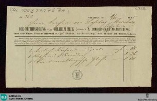 Brief von der Buchhandlung Wilhelm Meck an Joseph Freiherr von Laßberg vom 11.12.1845 - K 3282