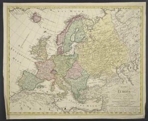 Charte von Europa : Durch Bemerkung der neuesten Gränzen berichtigt ; Mit K[öniglicher] Bair[ischer] allergn[ädigster] Freyheit