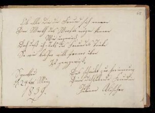 Eintrag (Sprottau, 24.03.1839) von Juliane Wischer