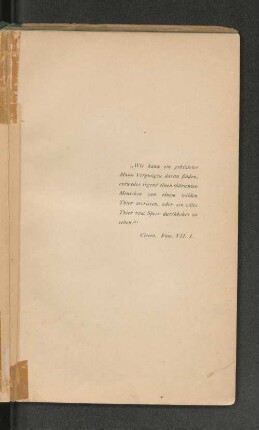 Zitat von Cicero. Fam. VII. I.