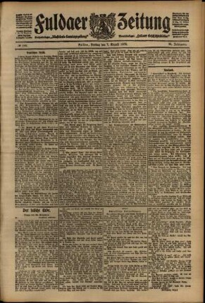 Ausgabe vom Freitag, den 07. August 1908.