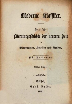 Moderne Klassiker : deutsche Literaturgeschichte der neueren Zeit in Biographien, Kritiken und Proben ; mit Portraits, 11. Johann Gabriel Seidl