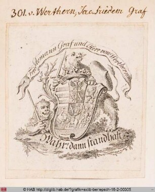 Wappen des Grafen Jacob Friedemann von Werthern