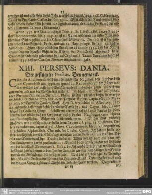 XIII. Perseus: Dania. Der geflügelte Perseus: Dennemarck