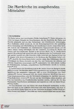 Die Pfarrkirche im ausgehenden Mittelalter