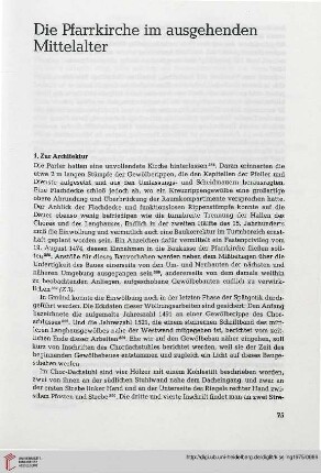Die Pfarrkirche im ausgehenden Mittelalter