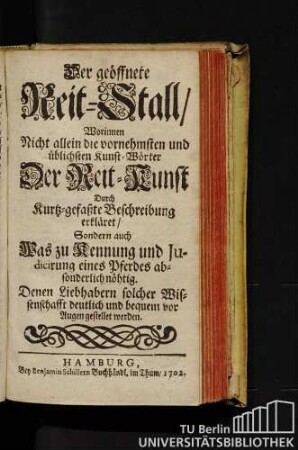 Der geöffnete Reit-Stall