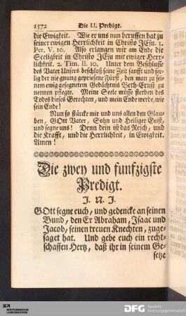Die zwey und funfzigste Predigt.