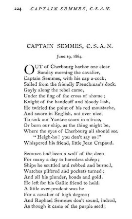 Captain Semmes, C.S.A.N. June 19, 1864.