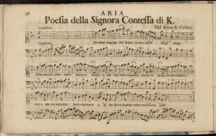 Aria Poesia della Signora Contessa di K.