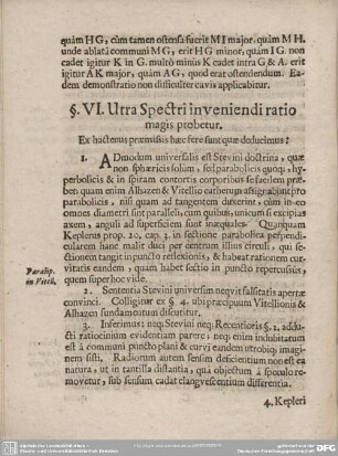 § VI. Utra Spectri inveniendi ratio magis probetur.