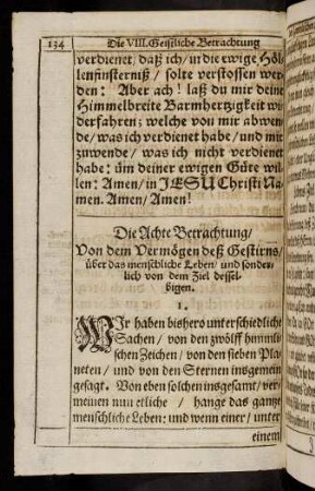 134-166, Die achte Betrachtung