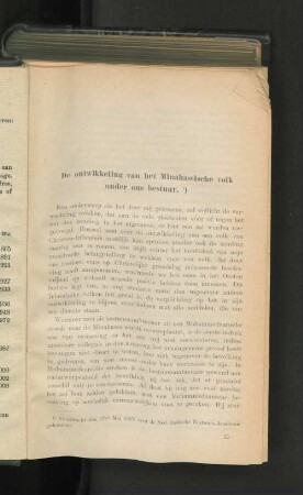 De ontwikkeling van het Minahassische volk onder ons bestuur, door C. F. Staargaard.