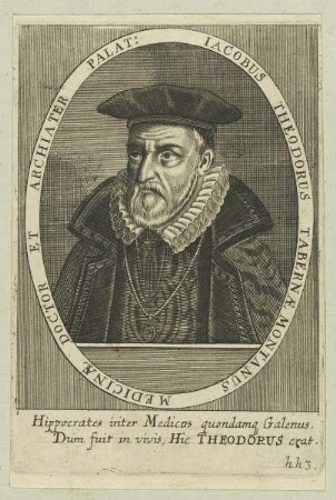 Bildnis des Iacobus Theodorus Tabernaemontanus