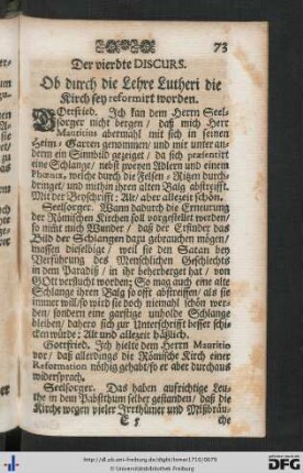 Der vierdte Discurs.