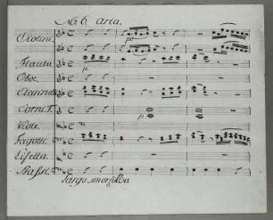 Arie der Lisetta, 2. Akt Nr. 6 Beginn. Band II