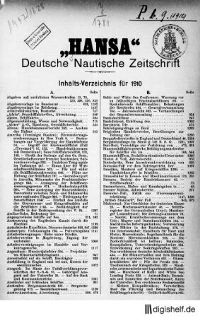 1910: 47. Jahrgang