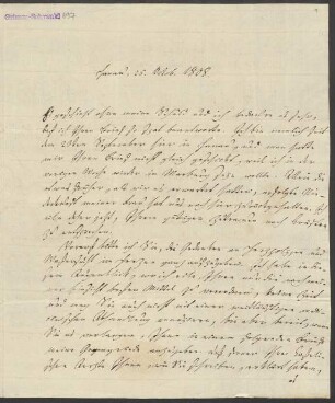 Brief an Wilhelm Grimm : 25.10.1808-20.01.1852