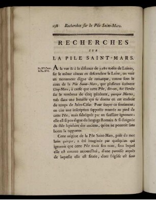 Recherches Sur La Pile Saint-Mars.