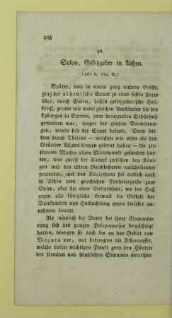 40. Solon, Gesetzgeber in Athen. (560 v. Chr. G.)