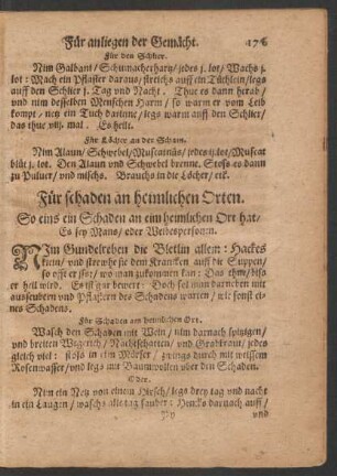 Für schaden an heimlichen Orten.