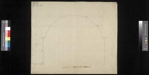 Grundriss des Zuschauerraumes des Amphitheaters am Schießhaus auf dem späteren Zwingergelände
