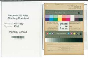 Entnazifizierung Gertrud Reiners , geb. 23.12.1901 (Prokuristin)