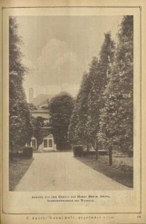 Ansicht aus dem Garten des Herrn Berth. Israel, Schwanenwerder bei Wannsee