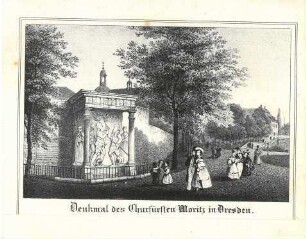 Grafik „Denkmal des Kurfürsten Moritz in Dresden“