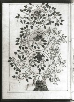 Stammbaum : Stammbaum. Aus "Liber figurarum" von J. von Floris. Handschrift auf Pergament (1301/1400). Dresden: SLUB