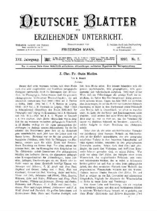 J. Chr. Fr. Guts Muths : (Schluss)