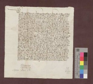 Gangolf von Hohengeroldseck quittiert Hans Paumgartner von Paumgarten den Empfang von 1.500 Gulden.