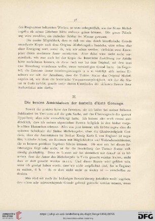 III. Die beiden Amorstatuen der Isabella d'Este Gonzaga