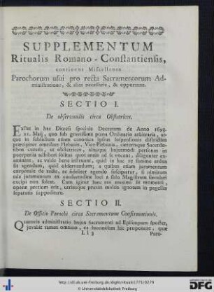 Supplementum Ritualis Romano-Constantiensis.