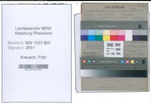 Entnazifizierung Fritz Kreusch , geb. 04.08.1909 (Angestellter)