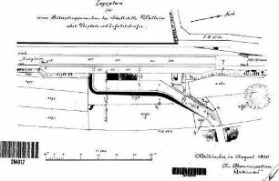 Walheim (Württ): Empfangsgebäude Güterschuppenanbau Lageplan (Dienstgebäuden/Gl.-Anlagen)