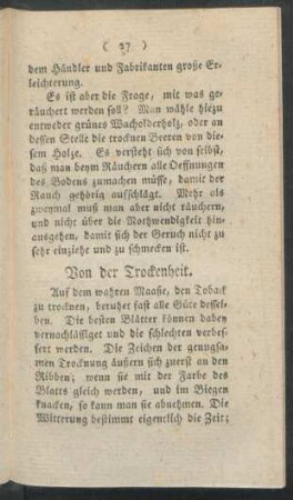 Von der Trockenheit