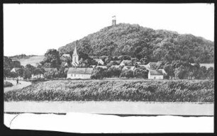 Collmberg. Blick zum Collmberg - Fliegender Mann