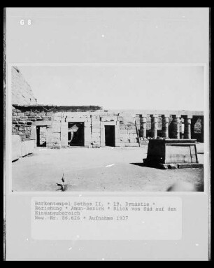 Barkentempel Sethos II.