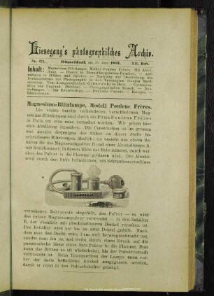 Magnesium-Blitzlampe, Modell Poulene Frères