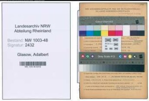 Entnazifizierung Adalbert Von Glasow , geb. 03.01.1899 (Verw.Angestellter)